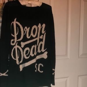 Drop Dead wool sweater